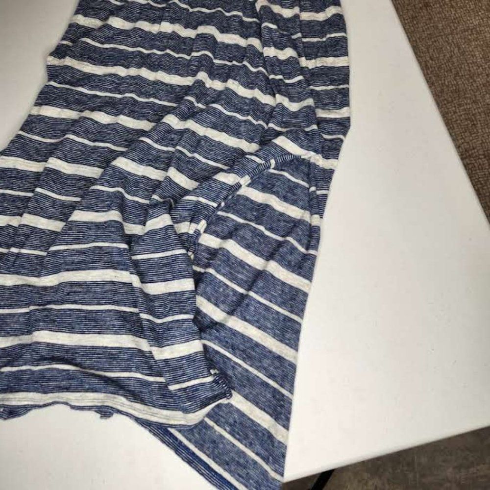 Madewell Navy Gray Striped Racerback Maxi Dress Size Medium - Picture 8 of 9